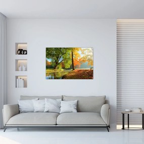 Tablou - Peisaj liniștit de toamnă (90x60 cm)