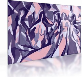 Tablou pe sticlă - Abstract, femei (70x50 cm)