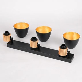 Brilagi - Lampa spot ODENSE 3xE14/10W/230V lemn de cauciuc/negru