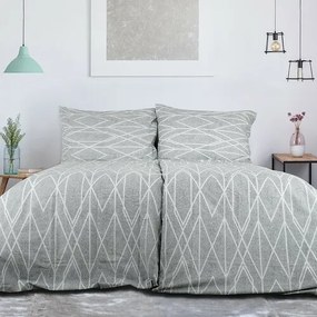 B.E.S. Petrovice Lenjerie de pat din crep TopClass Gray stripes, 140 x 200 cm, 70 x 90 cm