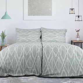 B.E.S. Petrovice Lenjerie de pat din crep TopClass Gray stripes, 140 x 200 cm, 70 x 90 cm