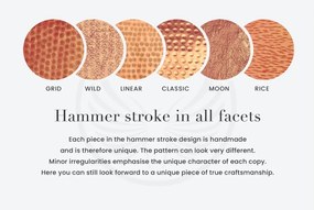 Masuta Living eleganta din metal Optik 80cm cupru A-38395 VC