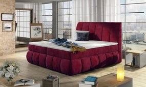 Pat boxspring, tapitat, 140X200 cm, Vincenzo 142, Eltap (Culoare: Gri)