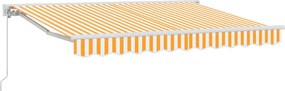 vidaXL Copertină retractabilă manuală Galben 3 x 2,5 m