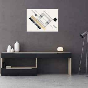 Tablou pe sticlă - Forme geometrice N⁰6 (70x50 cm)