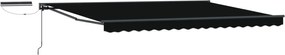 vidaXL Cort electric retractabil Negru 4 × 3 m