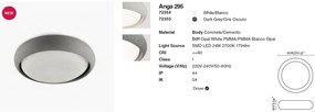 Plafoniera LED exterior iluminat minimalist IP44 ANGA 29cm gri inchis