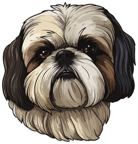 PIPPER. Autocolant Shih Tzu mărimea: 15cm