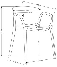 Scaun de bucaterie Layne, negru