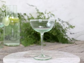 Pahar cocktail din sticlă verde antichizat, 10x15 cm, 235 ml, „Clamart"