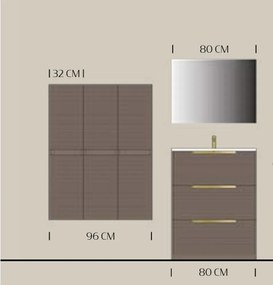 Set lemn masiv mobilier baie suspendat Serina 120/160/176/180 cm - 180 L