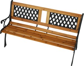 Bancă de grădină, neagră / naturală, JADARA