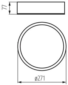 Plafonieră JASMIN 1xE27/20W/230V ø 27,5 cm wenge Kanlux 23120