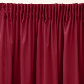 Draperii monocromatice din catifea de culoare burgundy 140 x 270 cm