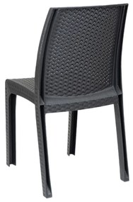 Scaun de grădină din plastic Vanda, grafit