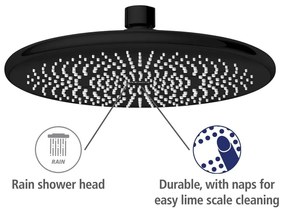 Set de duș negru din oțel inoxidabil 120 cm Water Saving – Wenko