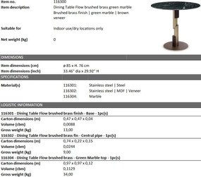 Masa design modern LUX cu blat din marmura Flow verde