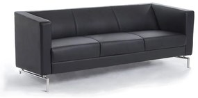 Canapea Manhattan, trei locuri, neagra