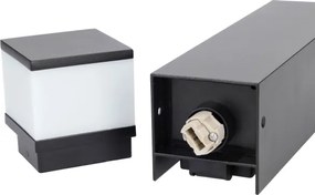 Brilagi - Lampă de exterior cu 2 prize SCHUKO, 1xG9/11W/230V, IP44, neagră