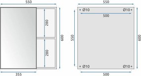 Set mobilier de baie cu lavoar Astor 60cm Grey