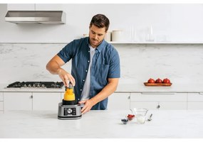 Blender Ninja Foodi Power Nutri CB350EU, 1200W, 2.1L, 3in1, 6 programe, Smart Torque, Auto-iQ, Negru/inox