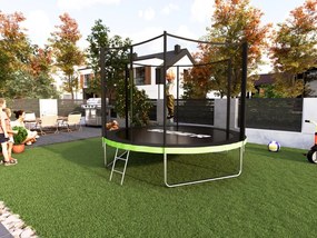 Trambulină de grădină pentru copii, plasă de protecție, construcție stabilă 8FT Ø 252 cm