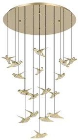 Lustră LED dimabilă pe cablu Eglo 390398 PARATEBUENO 17xLED/3W/230V auriu