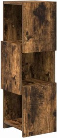 vidaXL Dulap de colț Stejar fumuriu 25,5x25x80cm Lemn compozit