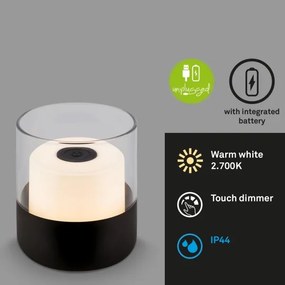 Brilo - Lampă de masă LED reîncărcabilă, reglabilă, pentru exterior LILET LED/2W/5V IP44