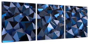 Tablou cu abstracție (cu ceas) (90x30 cm)