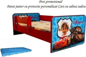 Pat junior personalizat Cars cu saltea cadou