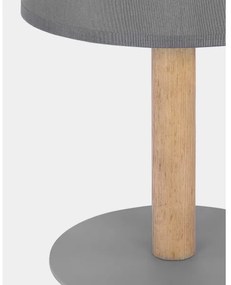 Lampă de masă DEVA 1xE27/15W/230V gri/lemn