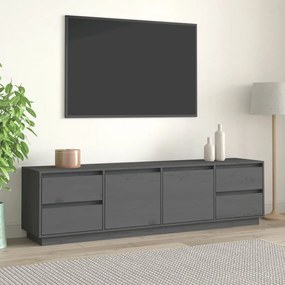 Comoda TV, gri, 176x37x47,5 cm, lemn masiv de pin 1, Gri
