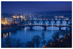 Tablou cu podurile din Praga (90x60 cm)