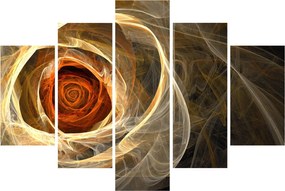 Tablou - Trandafiri abstracți în culori aprinse (150x105 cm)