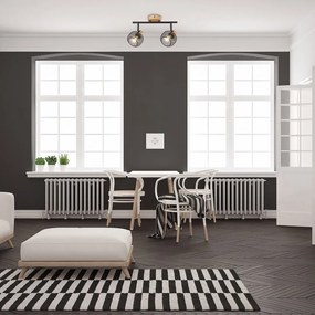 Lustra aplicata 2l design industrial Grendel negru