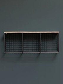 Raft de perete, din metal, cu aspect vintage, Industrial