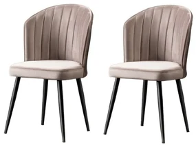 Set de scaune de sufragerie Rubi Cappuccino and Black, 2 buc.