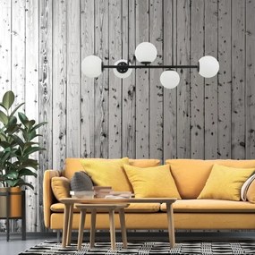 Candelabru suspendat pe cablu MADDIE 5xE14/5W/230V negru