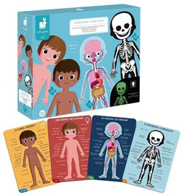 Janod - Puzzle educațional copii 225 piese corp uman