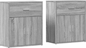 vidaXL Dulapuri, 2 buc., gri sonoma, 60x31x70 cm, lemn prelucrat