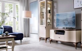 Set lemn masiv nuc Living Leona 3 Piese Crem-