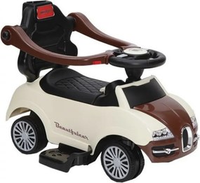 Masinuta copii si bebe NOVOKIDS™ Classico Rider 2 in 1 , Cu melodii si sunete, Maner de impins pentru parinti detasabil, Functie trotineta fara