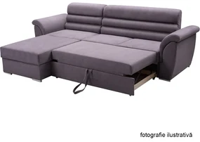 Set de canapea, ţesătură Queens maro, stânga, FABO