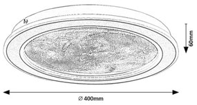 Plafonieră LED Rabalux ZOFRAEL 71281-LED, dimabilă, 24W/230V, 3000-6500K, Ø40 cm, cu telecomandă