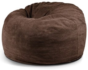 Fotoliu bean bag maro închis cu tapițerie din catifea reiată Om 110 – SLOWDOWN