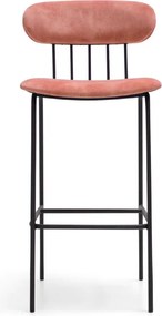 Scaun lemn masiv de Bar Miki Cadru Metalic Sudat Șezut și Spătar Tapițate Design Elegant Personalizabil