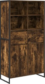 vidaXL Bufet 2 pcs Stejar fumuriu 81 x 36 x 150.5 cm Lemn compozit