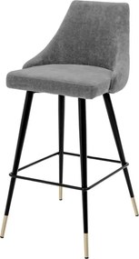 Scaun de bar design LUX, Bar Stool Cedro clarck grey, H-101cm 112058 HZ