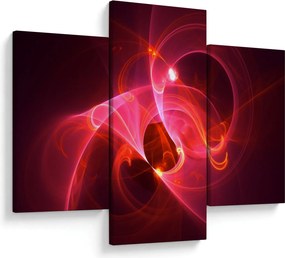 Tabloul modern cu abstacție roz (90x60 cm)